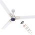 KUHL Brise Plus E3 65% Power Saving BLDC with 5 Year Warranty BLDC Motor with Remote 1320 mm Ceiling Fan(5 Star | White | Pack of 1)