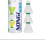 Nongi Badminton Plastic Shuttlecock For Indoor And Outdoor Badminton Shuttle Sports Plastic Shuttle  – White(Medium, 77, Pack Of 3)