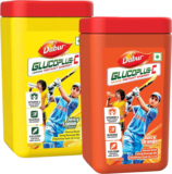 Dabur GlucoPlus-C Instant Energy Glucose (Lemon + Orange Powder) Energy Drink(2×400 g, Lemon+Orange Flavored)