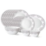 Larah by Borosil Lark Fluted Series Opalware Dinner Set | 21 Pieces for Family of 6 | Microwave & Dishwasher Safe | Bone-Ash Free | Crockery Set for Dining & Gifting | Plates & Bowls | White