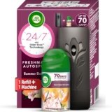 Air Wick 250 ml – Vanilla & Muskmelon (Summer Delights), Refill + Automatic Spray| Freshmatic Air Freshener Kit | 2600 Sprays Guaranteed | Automatic Room Freshener, Bathroom Freshener and Room Spray