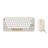 ASUS Marshmallow CW200 Wireless Keyboard & Mouse Combo,2.4GHz Wireless Connectivity, Ultra-Slim Design,Adjustable Upto 1600 DPI,Compatible with Windows, ChromeOS, MacOS, iOS & iPadOS devices, Oat Milk