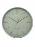 Nautica Luxury Finish Modern Wall Clock with Silent Non-Ticking Quartz Sweep Movement – 1pc|12 Inch|Decorative Analog Clock for Home, Office, Bedroom, Kitchen & Living Room (Abs)(3D-Solid Matt-Green)