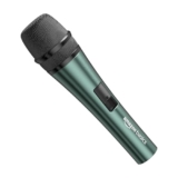 Amazon Basics Professional Microphone with On/Off Switch | Frequency Response: 40-18000 Hz | For Solo Vocals, Karaoke Singing, Speeches & Performances | Super-Cardioid Pickup Pattern