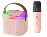 Kidara Sing Square Karaoke With Speaker Bluetooth Mic Kids Singing Dynamic Lights | Usb-C Rechargeable Wireless Portable | Ages 3 4 5 6 7 8 9+ Girl Boy Kids Toddler (Multicolor)
