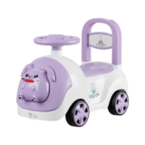 Lifelong Bunny Manual Push Ride-On Toy Car with Back Support for Boys & Girls 1-4 Years, Distraction-Free, Non-Musical, Easy Installation, 50kg Capacity, Steering Wheel, Storage, Indoor Outdoor Fun