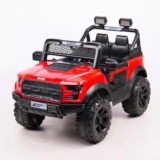 Jammbo POBO Battery Operated Premium Jeep for Kids – Ride on Toy Car with Bluetooth Music & Light – Electric Car Jeep Battery Car for Kids to Drive – Dual Control Mode Car (2 to 8 Years) – Red