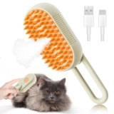Self Cleaning Slicker Brush, Pet Grooming Shedding Brush for Dogs and Cats – Easy to Remove Loose Undercoat, Pet Massaging Tool Suitable for Pets with Long or Short Hair (White)