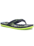 Bata Sunshine Mens Tropical Print Blue Slipper Uk 7 (8719623)