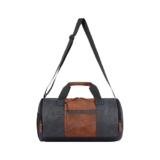 Gear Clubsport 3 9″/33L Faux Leather Large Water Resistant Duffle Bag/Travel Bag/Gym Bag for Men & Women(Navy-Tan)