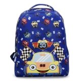 Tukzer Baggita Kids School Bag, Printed Toddler Backpack for Boys Girls, Elementary Preschool Tuition Swimming Travel Multipurpose Bag| Water-Repellent Soft Neoprene (Car 55-Royal Blue)
