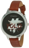 Amazon Brand – Symbol Women Synthetic Analog White Dial Watch-Az-Syw1-D, Band Color-Brown
