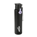 MILTON Sipstar 1000 Stainless Steel Sipper Water Bottle 875 ml, Single Walled, ISI Certified I Leak Proof Lid, Rust Proof I For School, Office, Gym I Black