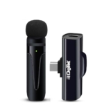 Digitek DWM-001 Wireless Microphone & Receiver with Type C, in-Built Noise Cancellation Mic Suitable for Vlog You Tube Live Streaming Video Recording and More
