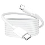 MYVN 80W USB-C to USB-C Fast Charging Cable, MFi-Certified PD Cable for iPhone 15/15 Plus/15 Pro/15 Pro Max, 16/16 Plus/16 Pro/16 Pro Max, 17/17 Pro/17 Pro Max/17 Air – Nylon Braided, White
