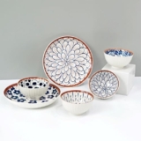 Amazon Brand – Solimo Ceramic Bowl with Plate, Set of 6 pcs Set (Bowl H 4B+2P) | Microwave & Dishwasher Safe| Bowls for Snacks, Fruits, Salad, Desserts | BPA & Lead-Free Bowls | 350ML, Burnt Sienna