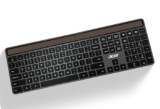 Acer Solaris Solar Powered Bluetooth Keyboard, 109-Key Wireless Keyboard with Super-Capacitor, Multi-Device BT 5.0, Type-C Emergency Charging, 10m Range, for Windows, Mac, Android, Space Grey