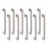 Atom 10.1 Inches Cabinet Door Handle | For Office Drawer Cupboard Almirah Kitchen Wardrobe Doors Pull Handles | Silver Satin Finish (Set Of 20, Ch-241)