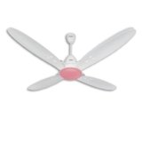 USHA Bloom Lily Nova 4-Blade BLDC Ceiling Fan |100% Copper Motor |Bi-Directiona|RF Remote |Sleep, Boost & Timer Mode |Whisper-Quiet |Dust-Resistant |3Y Motor & 2Y PCB Warranty | White & Light Pink