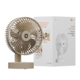 Orient Electric Elfie Rechargeable Personal Fan | 90° Adjustable Airflow | 1800 mAh Battery | 4 Speed Modes | Quiet Operation | USB Type-C Charging | Compact Mini Fan (Beige)