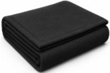 HOMEKART Premium Acrylic-Wool Single Bed Blanket – Ultra Warm Winter Blanket for Home & Travel | Soft, Heavyweight, Durable & Fade Resistant (Black, 150 x 220 cm, Weight – 1 Kg) Pack of 3
