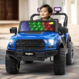 Baybee Bronco Battery Operated Jeep for Kids, Ride on Toy Kid Car with RGB Windshield Light & Music | Electric Jeep Battery Car | Baby Big Cars for Kids to Drive 3 to 8 Years (Bronco Blue)