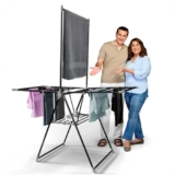 Lifelong Clothes Drying Rack – Foldable Hanging Stand with Height Adjustable Wings | 55 Feet Drying Length | Portable & Easy to Store Laundry Rack for Balcony | Carbon Steel Hanger