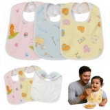 VIVATRA Waterproof Spill Resistant Bibs, Baby Apron with Bib, Baby Bibs for 6 to 12 Months, Fastdry Bibs, Soft Cotton Bib (Set of 3)