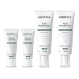 Aqueria Oil Free Gel Based French Face Moisturizer (100g) & Oil Control French Face Wash (40ml) for Oily, Combination & Acne Prone Skin | With Niacinamide, BHA & Multi Actives | Non-Drying, Non Comedogenic, pH Balanced | Safe for Daily Use