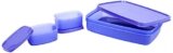 Signoraware Compact Bpa Free Plastic Microwave Safe Lunch Box, Food Grade Tiffin Boxes Set, Leak Proof Air Tight Dabba (Set of 3 – 1 x 850ml Container, 2 x 100ml Containers, Square, Violet)