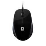 D SELECT Wired Mouse DS112-Black with USB Type C Connector, 1200DPi, Lightweight | Marketed by Dell