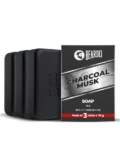 Beardo Activated Charcoal Musk Soap for Men, 75g x 3 | With Activated Charcoal | Deep Cleansing, Anti-Pollution | Refreshing | Removes Impurities | Removing Excess Oil