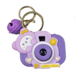 Camera Keychain With Simulation Projection | Mini Camera Key Ring For Car, Bike, Home | Cute Key Chain Gift For Men, Women, Boys, Girls | Creative & Durable Design (Purple)