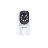 Hixecure 2MP Wi-Fi CCTV Camera with Night Vision | Motion Detection | Two-Way Audio | Pan & Tilt | Supports Cloud Storage | Sound and Light Alarm| Indoor CCTV White