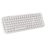 iGear ClearKey Wireless Keyboard, Transparent Keycaps, RGB Backlight 14 Modes, Tri-Mode BT + 2.4GHz + Wired, 3-Device Switching, 2000mAh, Type-C, Windows/Mac/iOS/Android (White)