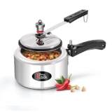 Milton Pro Cook 2 Litres Pressure Cooker With Inner Lid, Aluminium, Non-Induction Bottom, Hot Plate & Flame Safe, Silver, Bis Certified, 5 Years Warranty