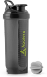 Adonyx Shaker Bottle With Whisk Ball | Gym 700 Ml Shaker(Pack Of 1, Black, Plastic)