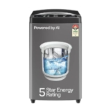 Godrej 7 Kg 5 Star, Ai Powered, Fabrisafe Steel Drum, Magic Lint Filter, Fills Tub At ~0 Water Pressure, Fully-Automatic Top Load Washing Machine (Wteon Alp 70 5.0 Fdun Gpgr, Graphite Grey)