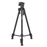 amazon basics 60 Inch Professional Tripod with Phone Holder & 360 Degree Rotating Ball Head | Extendable Height (53-151.5 Cm) | Includes Carry Bag | for DSLR Camera & Smartphone, Black
