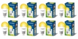 Crompton Dyna Ray 7W Round B22 LED Warm White Pack of 8