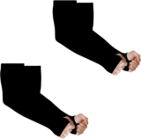 Gjshop 2 Pairs Sun Protection Cooling Sports Exercising Trvelling Cycling Gloves(Black)