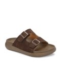 EL PASO Men Brown Faux Leather Ultra Comfortable Casual Slip On Sandals EP55703Brown_10