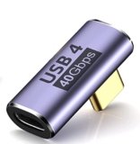 ETZIN USB4 40Gbps Right Angle Type C Male to Female Adapter 8K Video