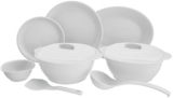 Signoraware Plastic Round Dinner Set (White) – 31 Pieces