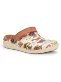 Liberty A-Ha Lpmxt-810 Casual Slingback Clogs For Men With Eva Sole | Slip-On Comfort, Breathable & Lightweight | Soft Footbed | Printed Stylish Home Wear Footwear (Cream – 7 Uk)