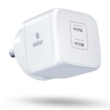 Auklet 45W GaN Fast Wall Charger, with PD & PPS Support, USB 2C, 1A Port, BIS Certified,Compatible with All iPhones, iPads, Samsung Galaxy, Smartwatch and All Android Mobiles,White