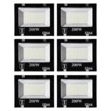 Desidiya Glass 200 Watt Ultra Thin Slim Ip66 Led Flood Light Outdoor Light (Pack of 6)