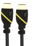 C & E Gold-Plated MESH High-Speed HDMI Cable with ARC (6 Feet) Supports Ethernet 1.4V, 3D, 4K video,1080P, (Black/YELLOW)