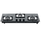 Galaxy Built-in Hob 3 Burner | Sabaf Italy Burners & Valves | Micro Switch Auto Ignition | 8mm Glass | Slim 30mm Profile | Heavy-Duty Pan Support