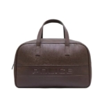 Police Men’s Brown Vegan Leather 40 L Duffle Bag | Premium Travel & Gym Bag | Top Handle Carry | Spacious & Durable Design (Dark Brown)